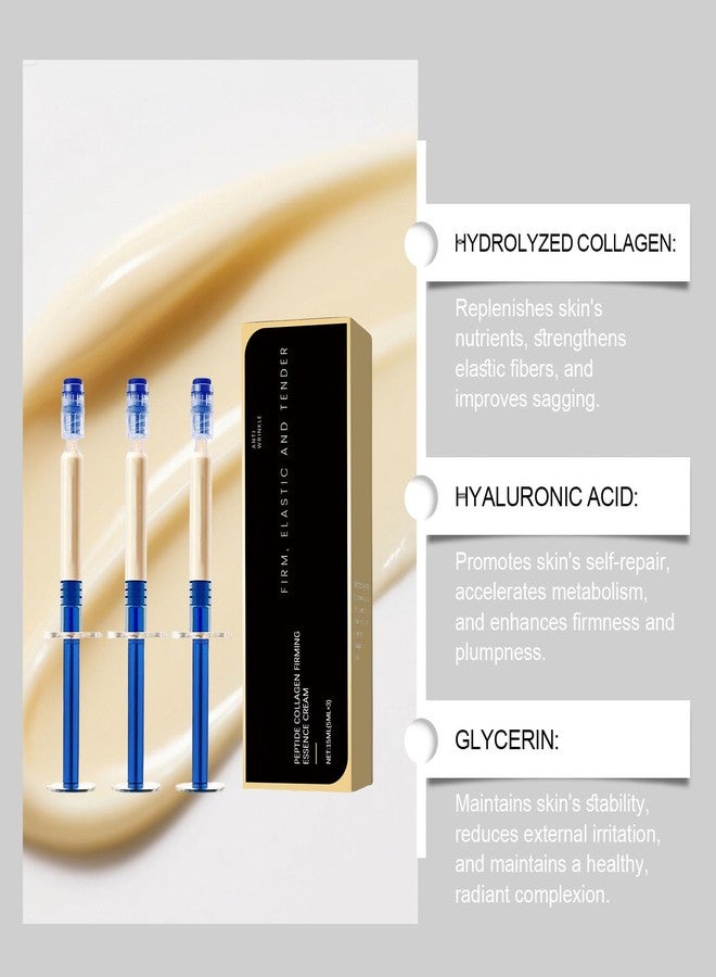SURORAIN Peptide Collagen Elastic Essence Cream, Micro-Molecular Collagen Anti-Wrinkle Lotion, Firms Skin, Long-Lasting Moisturizes, Anti-Aging, Suitable for All Skin Types (3PCS, 5ml) - Image 2